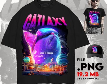 Catlaxy Design png | T-shirt |  Instant digital download, High Quality