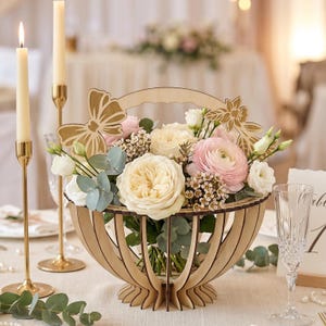 SVG regalo per la festa della mamma / Cesto di frutta in legno / Centrotavola / Porta pane / Regalo per la mamma / Cesto di fiori / Decorazione in legno fai da te