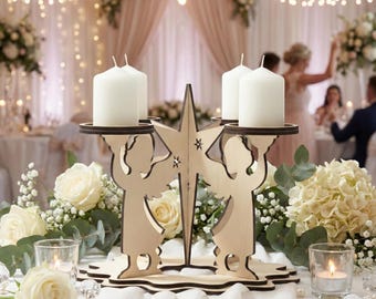 Angel Advent Candle Holder SVG Laser Cut File (Digital Download)
