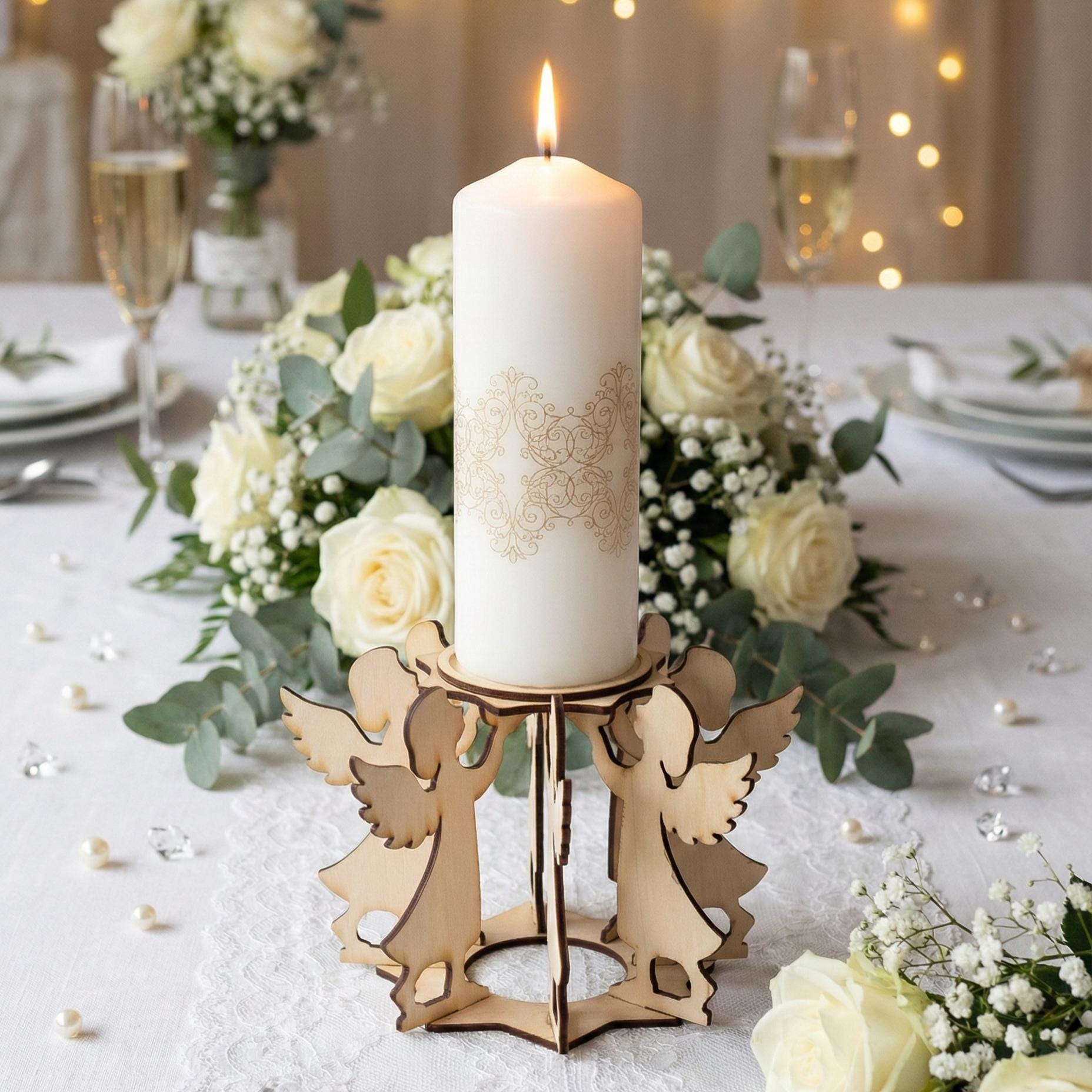 10 Portacandele In Vetro Verde, Stile Bohémien Con Gofratura Floreale, Per Centrotavola Matrimonio E Feste, Altezza 6,2 Cm