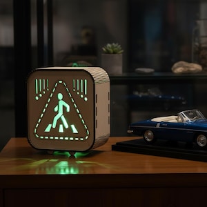Laser Cut Traffic Sign Lamp SVG: 10 Designs, Wooden Night Light (Digital Download)