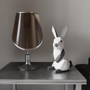 Low-Poly Bunny Papercraft – 3D Rabbit Template, DIY Paper Sculpture, Origami Hare, Easter Decor, Printable PDF, PDO, svg, Digital Download