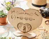Heart Perpetual Calendar SVG | Wedding Countdown Sign | Engagement Gift for Couple | Wooden Desk Date Display | Gear Mechanism | DXF
