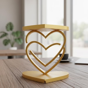 Modèle d'impression 3D de coeurs en lévitation | Cadeau de Saint-Valentin | Décoration flottante illusion | Fichiers STL inclus