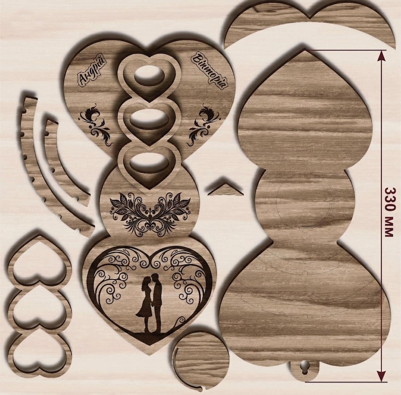 Heart Perpetual Calendar SVG | Wedding Countdown Sign | Engagement ...