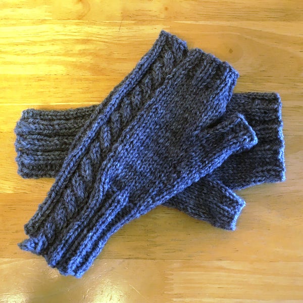 The End of Your Rope Fingerless Mitts PDF Pattern