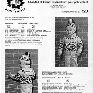 Cowichan Style Child&#39;s Sweater and Toque #120 PDF Pattern
