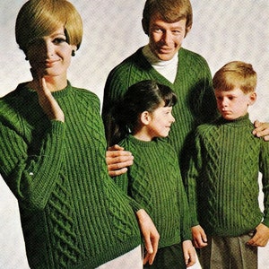 Vintage Arans for Family PDF Knitting Pattern