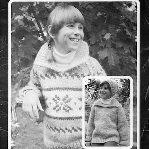 Cowichan Style Child&#39;s Pullover Sweater & Toque #505 PDF Pattern