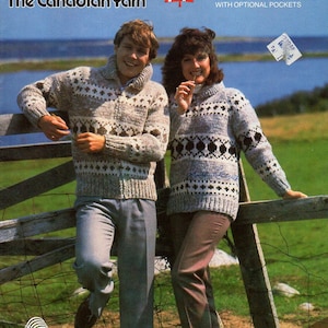 Cowichan Style Zip Up or Pullover Sweater #6102 PDF Pattern