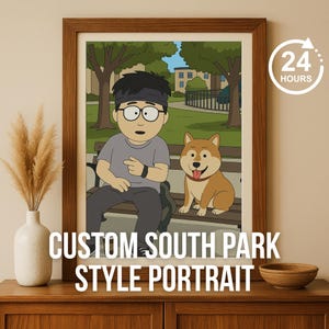 Custom South Park Style Portrait for Couple, Family & Pet, Personalized Cartoon Drawing, Custom Funny Photo to Anime Art, 24 h delivery