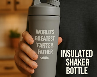 Botella mezcladora térmica con grabado personalizado / 26 oz de acero inoxidable, regalo para fitness
