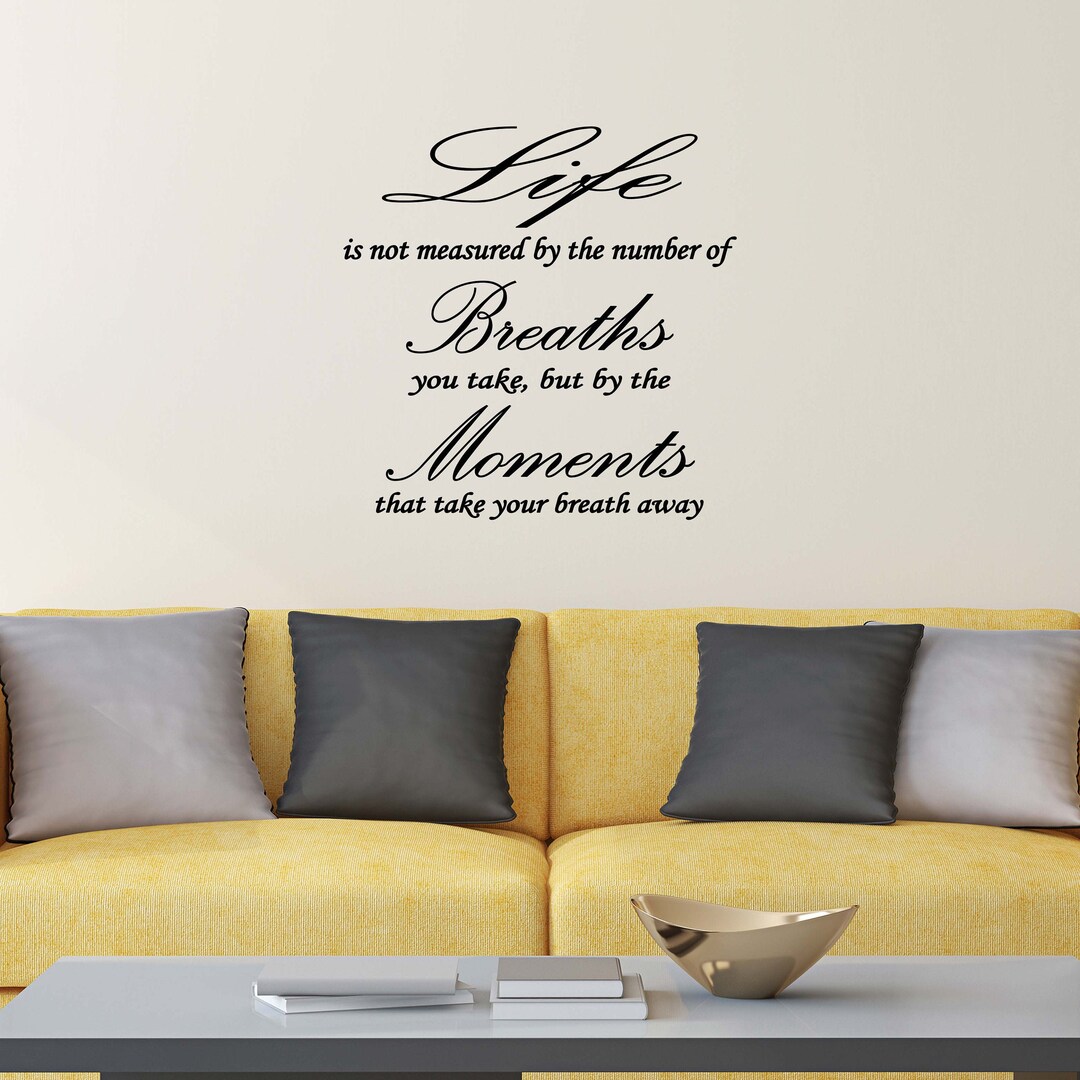 Vinyl Wall Words Quotes and Sayings 1399 Life is Not Measured by the