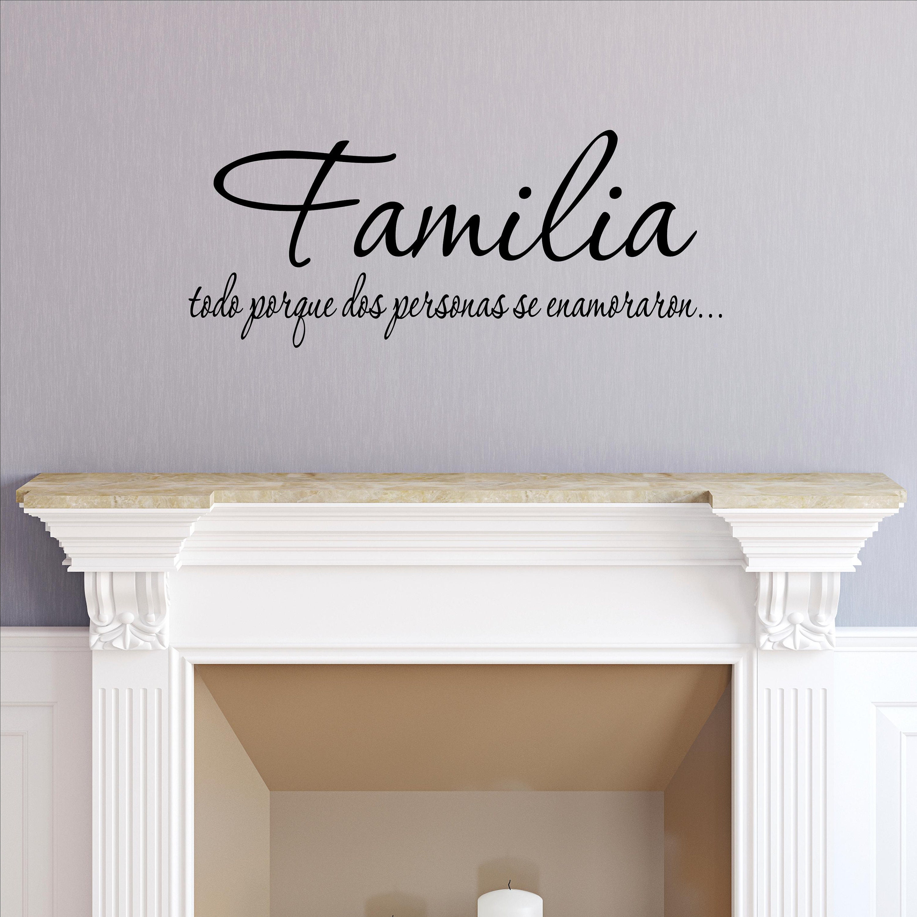 HOGAR FAMILIA BENDICION Vinyl Wall Decal, Spanish Quote