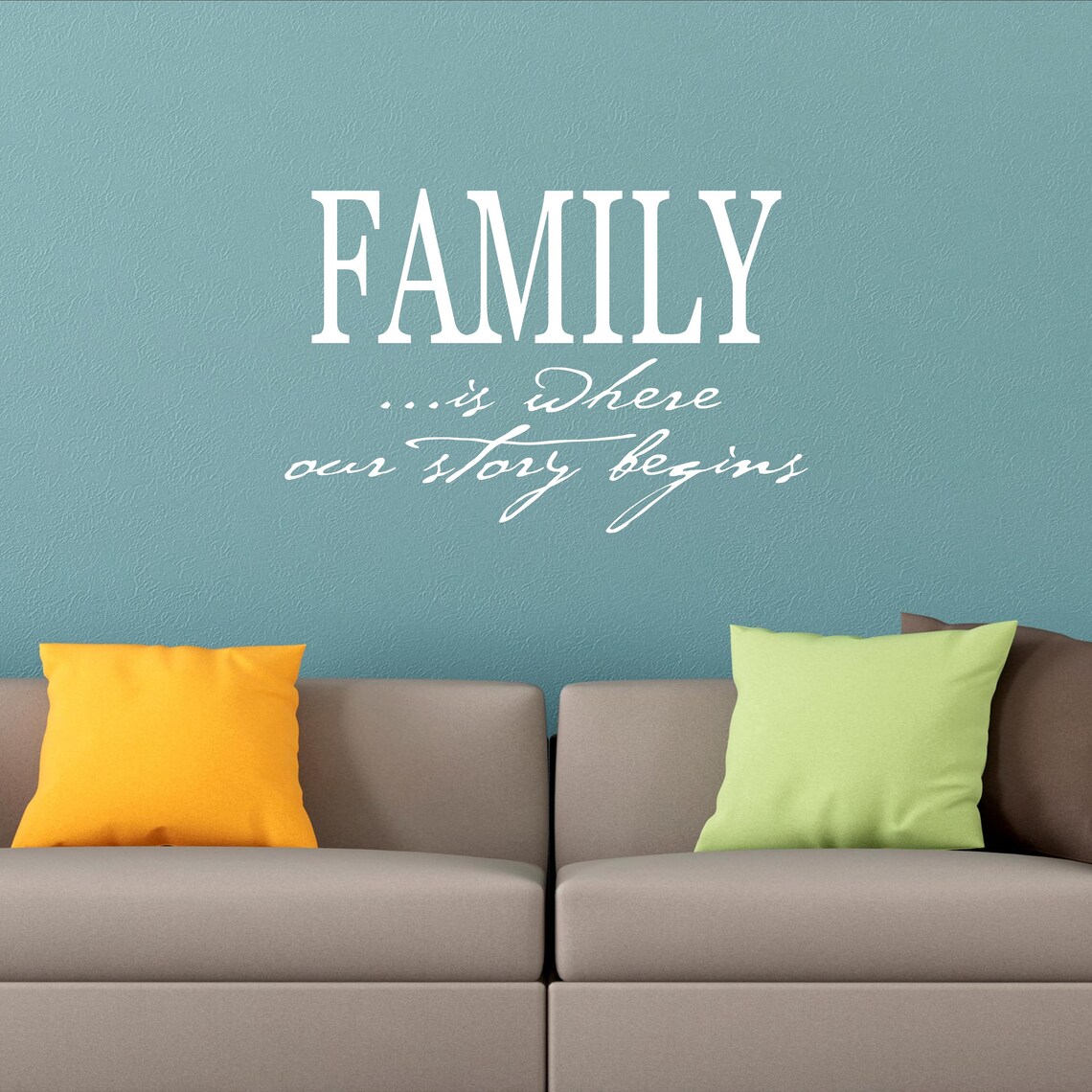 Family... is Where Our Story Begins Vinyl Wall Words Quotes Etsy