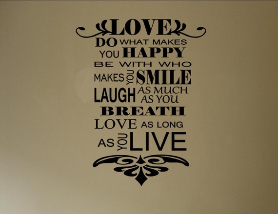 Vinyl Wall Quotes Wall Lettering Sayings 0616 LOVE Do What | Etsy