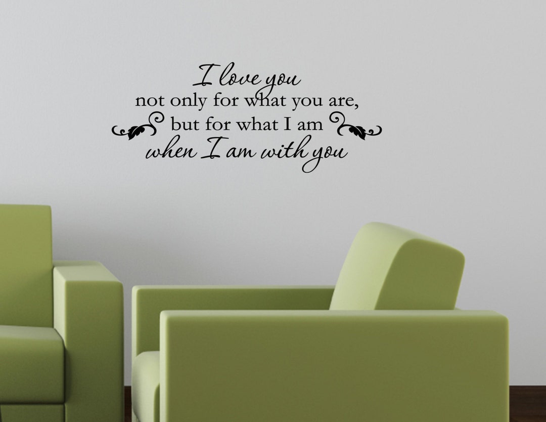 Vinyl Wall Words Quotes and Sayings 0435 I Love You Not Only Etsy