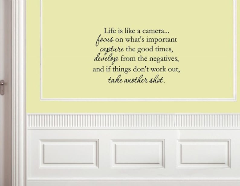 Vinyl Wall Words Quotes and Sayings 0553 Life is Like a Etsy