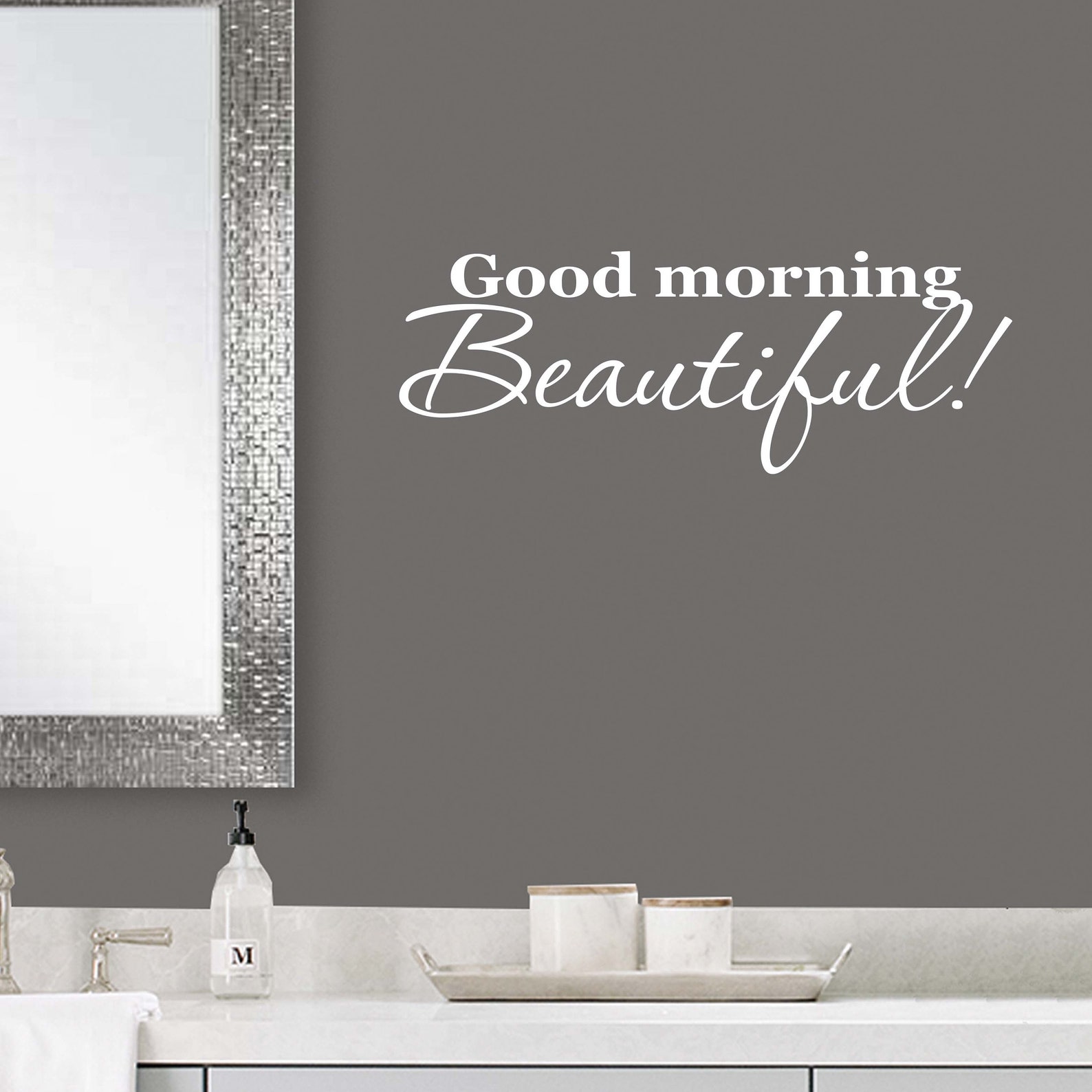 Good Morning Beautiful Wall Decal Bedroom Wall Decor | Etsy