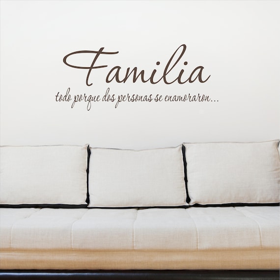 HOGAR FAMILIA BENDICION Vinyl Wall Decal, Spanish Quote