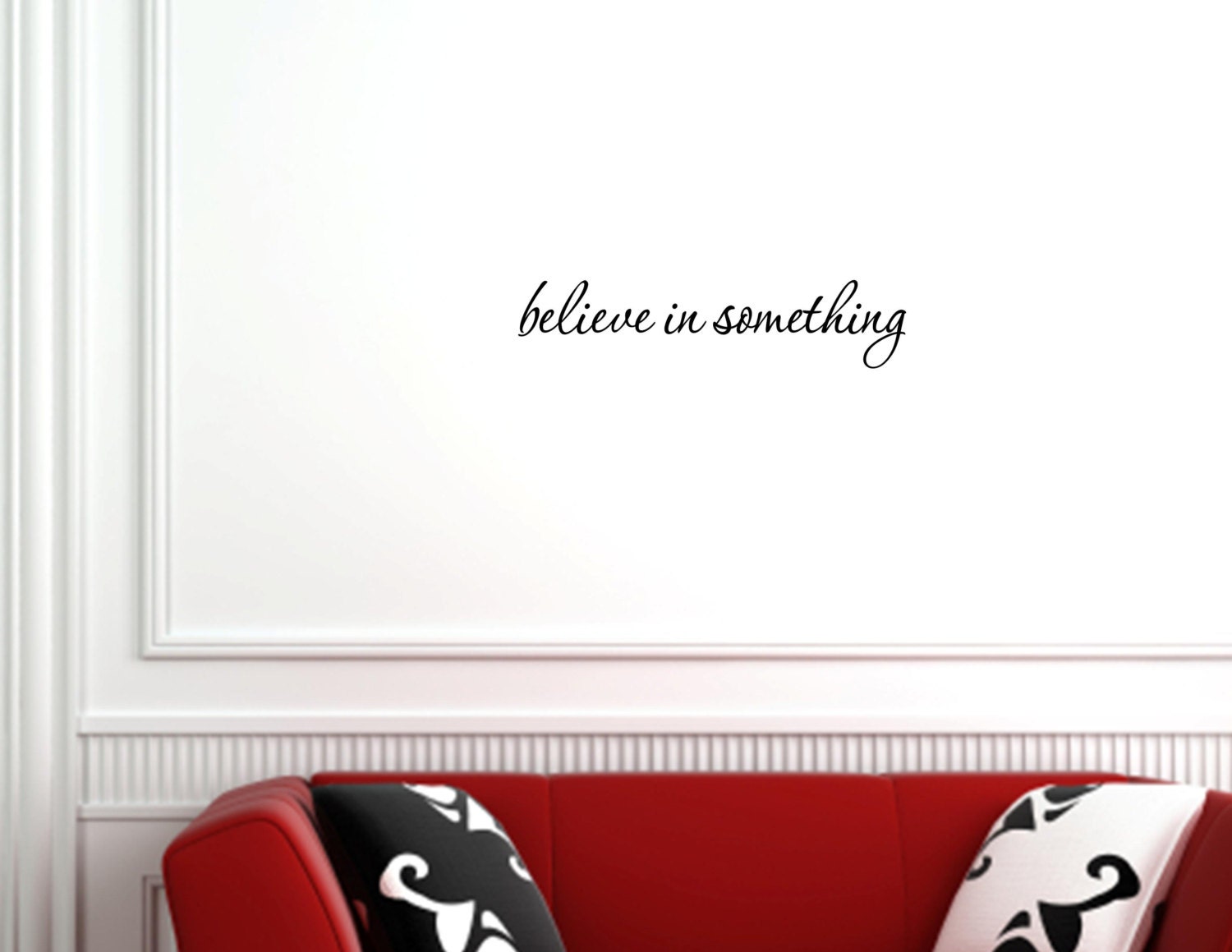 Vinyl Wall Words Quotes and Sayings 0101 Believe in Something Etsy