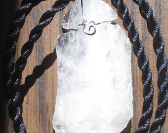 Natural Quartz Crystal Pendant - From Quartz Mountain, Baja Mexico - SF3 - ooak