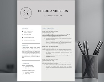 ATS Friendly Resume Template for Google Docs, & Word | Professional Executive CV Template | Minimalist ATS Resume Design with Cover Letter