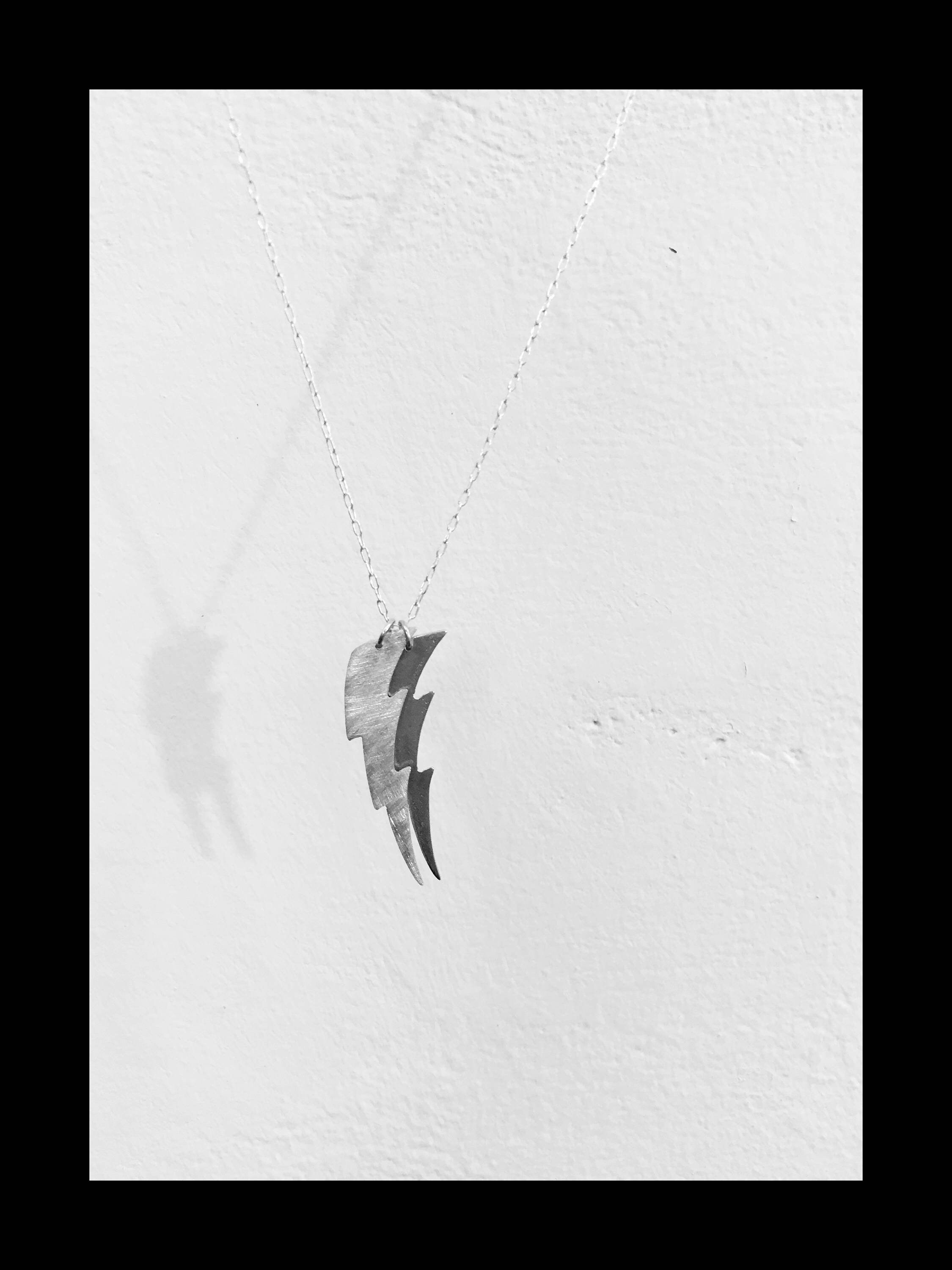 Flash Gordon. Double Lightning Bolt Pendants Recycled Sterling Etsy