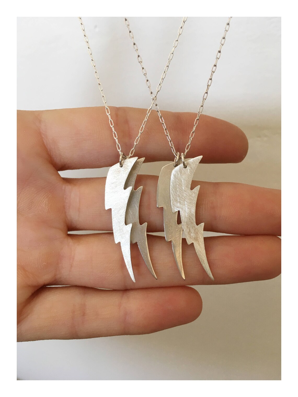 Flash Gordon. Double Lightning Bolt Pendants Recycled Sterling Etsy