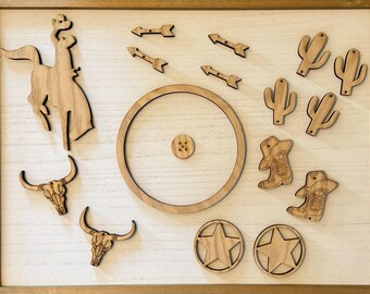 Western Baby Mobile Kit, DIY Mobile, Baby Room Decor, Western Decor, Home Decor, Playroom Decor, DIY Mobile Kit, DIY Nursery Decor