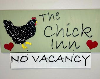 Chicken Coop Sign, Chick Inn Sign, Outdoor Decor, Gifts For Chicken Lovers, Farm Decor, Chicken Decor, Chicken Signs, Porch Decor, Door sign