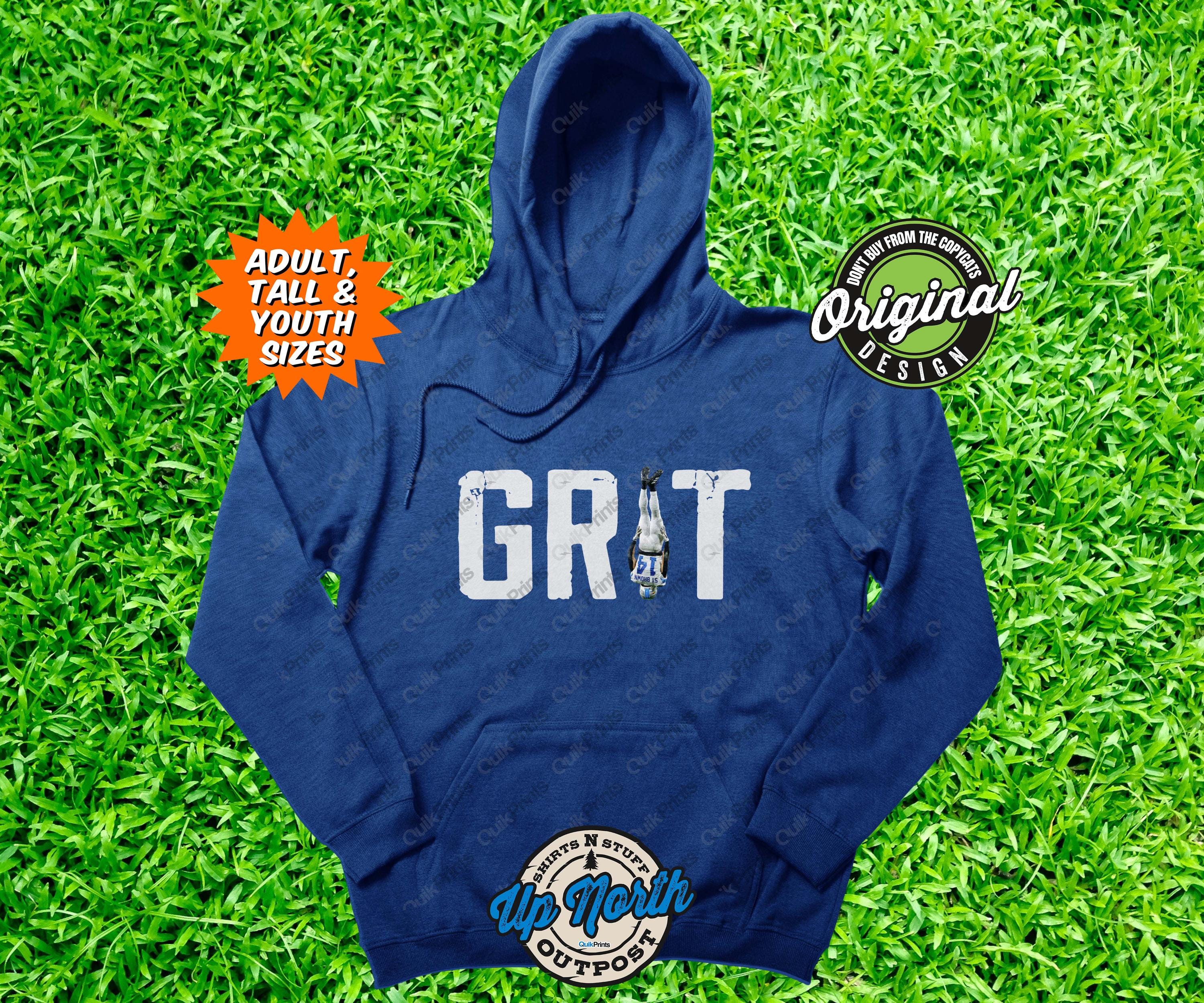 Sudadera con capucha GRIT - Sudadera con capucha de fútbol americano de Detroit - Tallas para adultos, niños y jóvenes - Detroit Grit