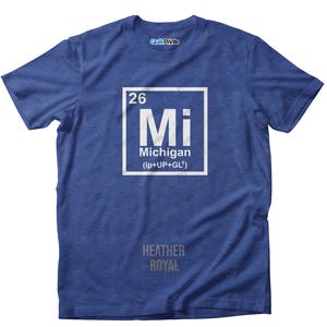 Michigan Element Shirt - MI - Premium Shirt - Adult, Tall and Youth Sizes - Many color choices - Made to Order Apparel
