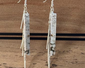 Ocean Jasper and Sterling Silver  Earrings