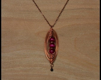 Tiger Eye Pink Herringbone Necklace