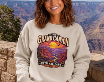 Grand Canyon National Park Sweatshirt | Scenic Sunset Canyon Cotton Pullover | Adventure Travel Souvenir