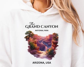 Grand Canyon National Park Hoodie, Colorful Unisex Sweatshirt, Nature Lover Gift, Arizona Adventure Apparel, Southwest Park Design, Travel