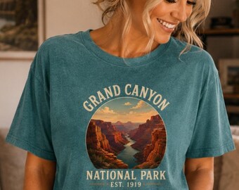 Grand Canyon Shirt | National Park Scenic Hiking Tee | Travel Adventure Cotton Crewneck Souvenir