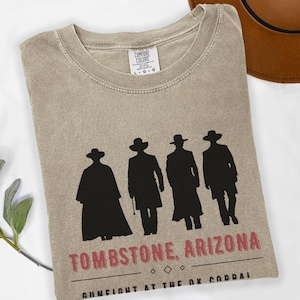 Gunfight at OK Corral Tee, Western Legends Unisex Garment-Dyed T-shirt,  Vintage Tombstone, AZ Shirt, Wyatt Earp Doc Holiday Gift, Old West