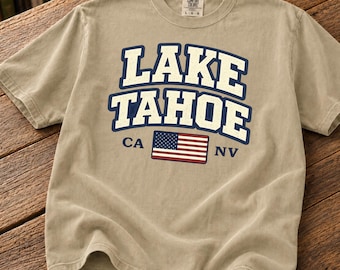 Lake Tahoe T-Shirt | California Nevada Boating Tee | Lake Town Graphic Crewneck