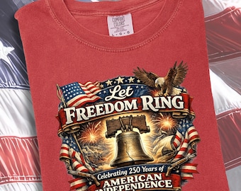 4th of July T-shirt | American Independence patriotic wear, Veteran cotton tee, America 250th Anniversary Souvenir, Fourth of July top