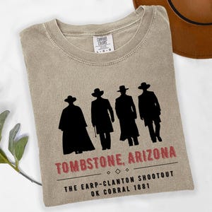 Vintage Gunfight at OK Corral Shirt, Tombstone AZ Western Legends Tee, Wyatt Earp Doc Holiday Old West Unisex Top, Cowboy Desert Lover Gift