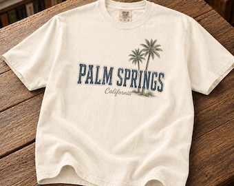 Palm Springs T-shirt | California Cotton Tee | Vintage Desert Resort Crewneck Souvenir