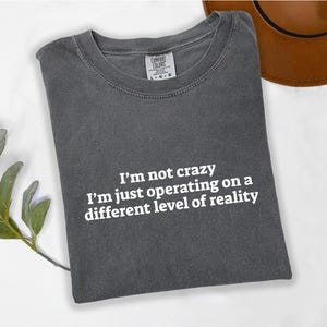 Reality Quote Unisex T-shirt, Funny Graphic Tee, Unique Gift for Him or Her, Vintage Style Shirt, Mindfulness Top