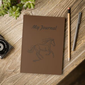 Horse Journal, Personalized Equestrian Notebook, My Horse Diary, Softcover Journal with Inside Prints, Equine Gift, Horse Lover Gift