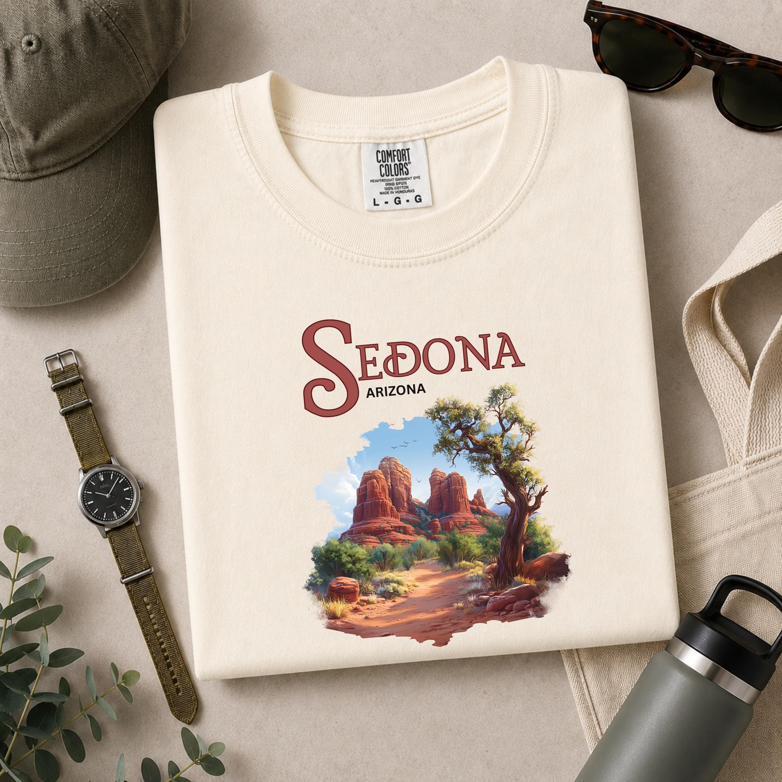 Sedona Arizona Shirt 100% Cotton Comfort Colors Red Rocks Graphic S-4XL