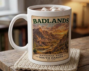 Badlands National Park Mug | Ceramic Coffee Cup 11oz 15oz 20oz