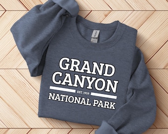 Grand Canyon National Park Crewneck Sweatshirt, Cozy Unisex Sweater, Nature Lover Gift, Outdoor Travel Apparel, Arizona Hiking Pullover