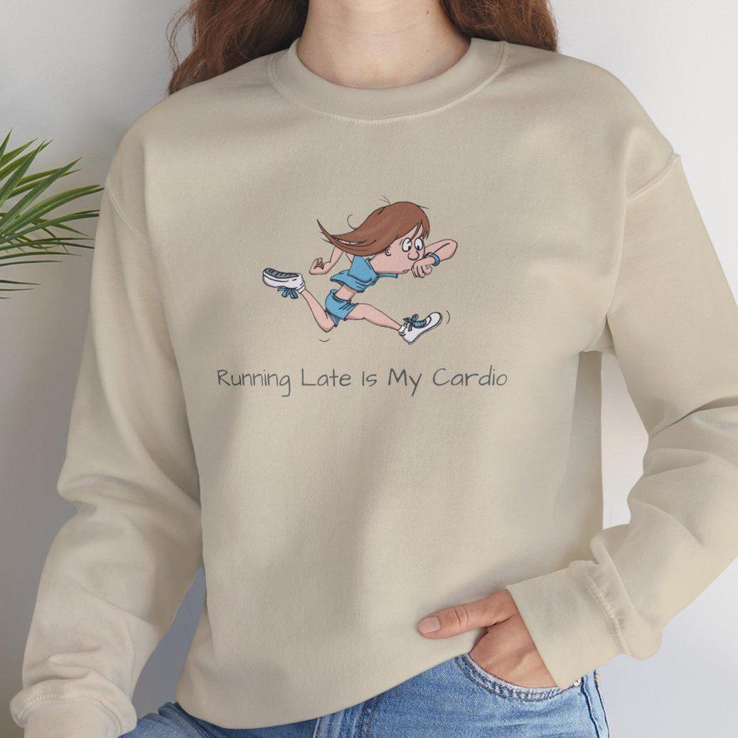 Lustig Laufen Spät Ist Mein Cardio Unisex Sweatshirt, Hoodie, Läufer Pullover, Pullover, Workout Kleidung, Fitness Bekleidung, Jogging-top für Frauen