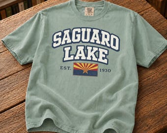 Saguaro Lake T-Shirt | Arizona Boating Tee | Lake Town Graphic Crewneck